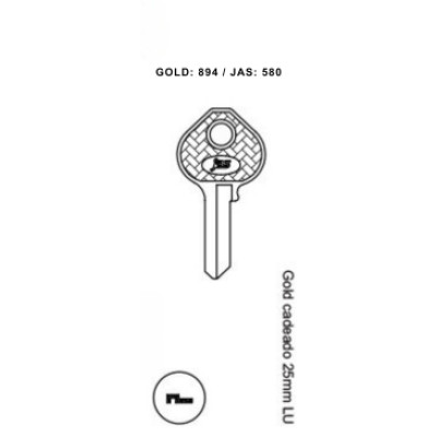Gold Cad. 25mm LU - 580 - (PCT C/ 10 UNIDADES)