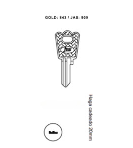 Haga Cad. 20mm - 909 - (PCT C/ 10 UNIDADES)