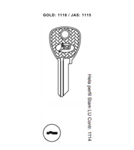 Hela Perfil Stam LU Contr. 1114 - 1115 - (PCT C/ 10 UNIDADES)