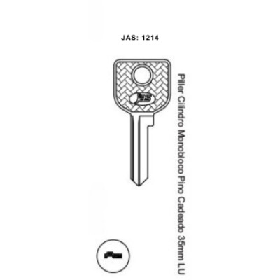 Piller Cilindro Monobloco Pino Cad. 35mm LU - 1214 - (PCT C/ 10 UNIDADES)