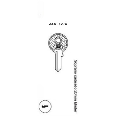 Soprano Cad. 20mm Blister - 1278 - (PCT C/ 10 UNIDADES)
