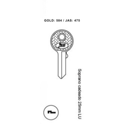 Soprano Cad. 25mm LU - 475 - (PCT C/ 10 UNIDADES)