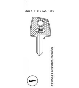 Soprano Fech. 4 Pinos LY - 1189 - (PCT C/ 10 UNIDADES)