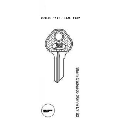 Stam Cad. 30mm LY S2 - 1187 - (PCT C/ 10 UNIDADES)
