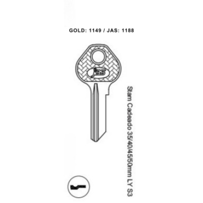 Stam Cad. 35-40-45-50mm LY S3 - 1188 - (PCT C/ 10 UNIDADES)