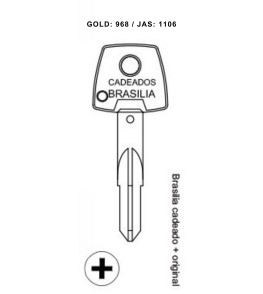 Brasilia Cadeado + Original - 1106 - (PCT C/ 5 UNIDADES)