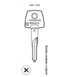 Brasilia Cadeado x Original - 1104 - (PCT C/ 5 UNIDADES)