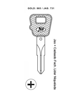 Jas + Cadeado Fech. Lider Niquelada - 731 - (PCT C/ 5 UNIDADES)