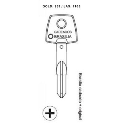 Brasilia Cadeado + Original - 1105 - (PCT C/ 5 UNIDADES)