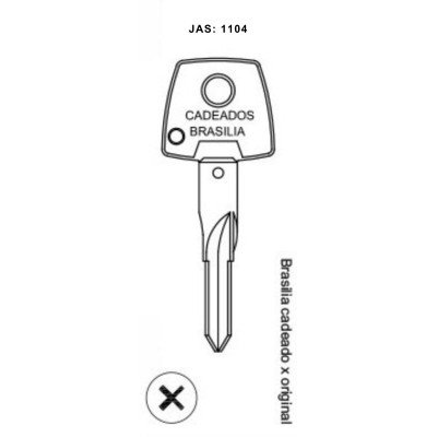 Brasilia Cadeado x Original - 1104 - (PCT C/ 5 UNIDADES)