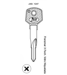 Franzmar X Fech. Vidro Niquelada (MM) - 1247 - (PCT C/ 5 UNIDADES)