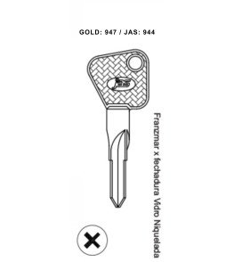 Franzmar x Fechadura Vidro Niquelada (MM) - 944 - (PCT C/ 5 UNIDADES)