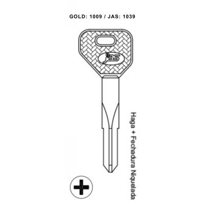 Haga + Fechadura Niquelada - 1039 - (PCT C/ 5 UNIDADES)