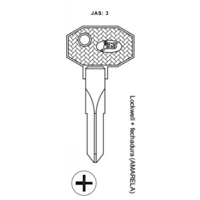 Lockwell +Fechadura (amarela) - 3 - (PCT C/ 5 UNIDADES)