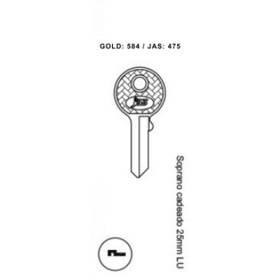 Soprano Cad. 25mm LU - 475 - (PCT C/ 10 UNIDADES)